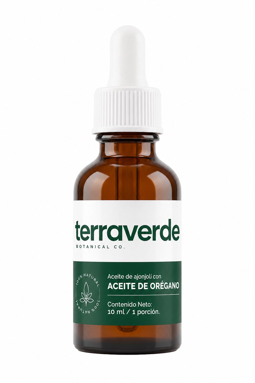 TerraVerde oregano oil — 10 ml amber dropper bottle