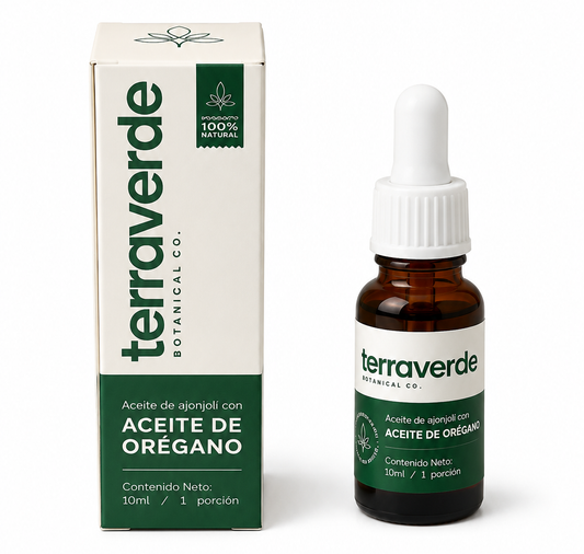 TerraVerde oregano oil bottle beside its box